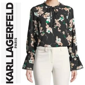 Karl Lagerfeld Floral Print Blouse